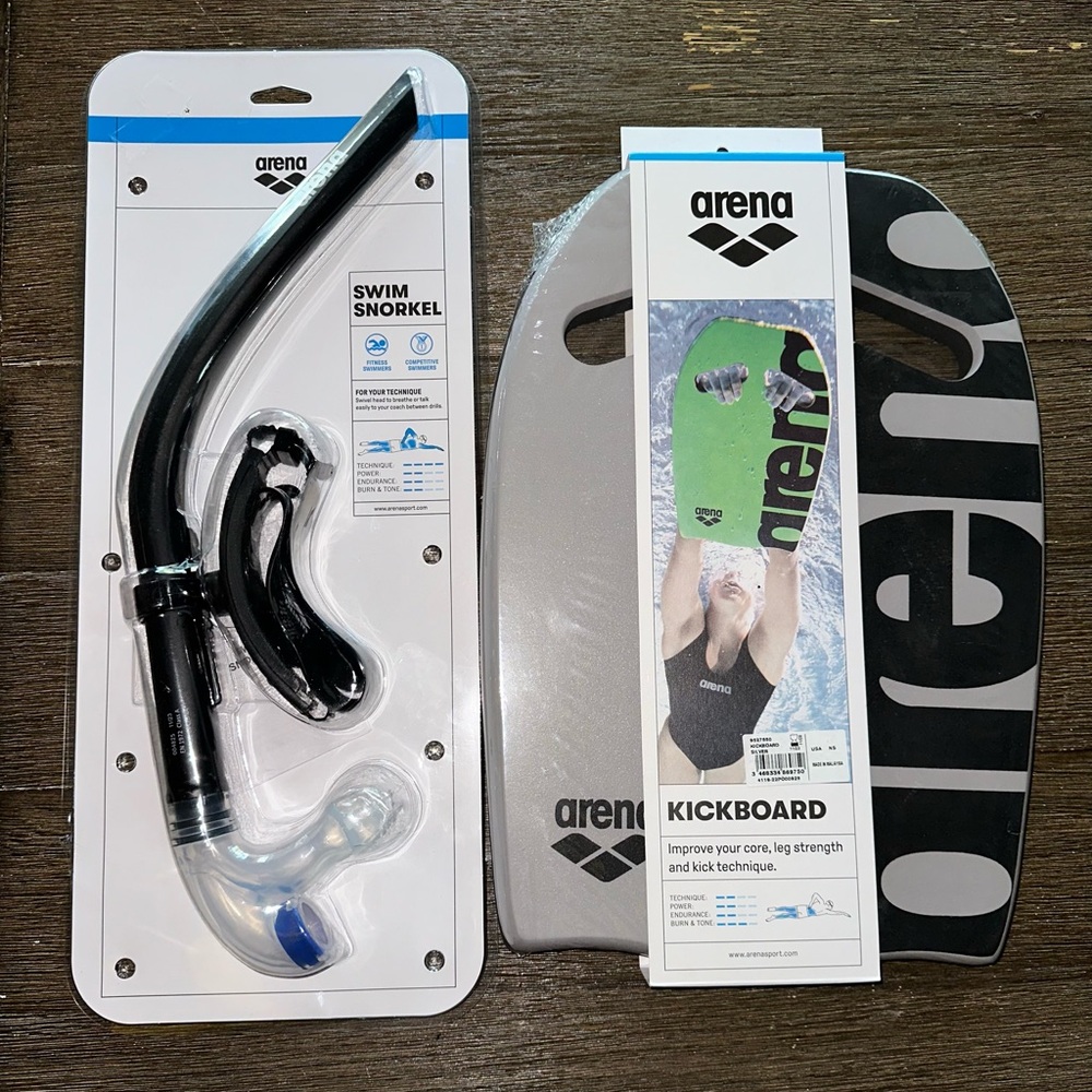 Arena Swim Snorkel and Kickboard Set